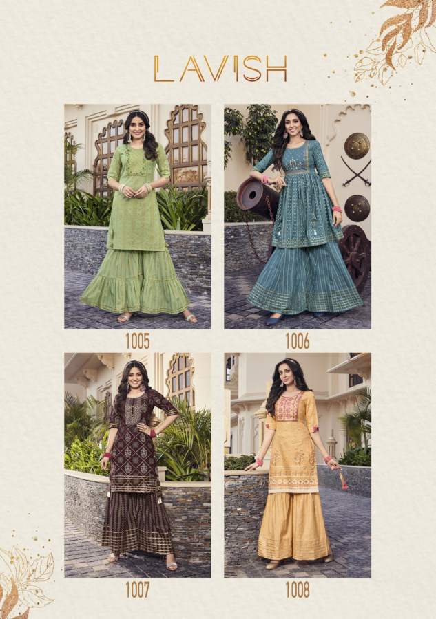 Lavish New Designer Festive Wear Embroidery Heavy Kurti With Bottom Collection
